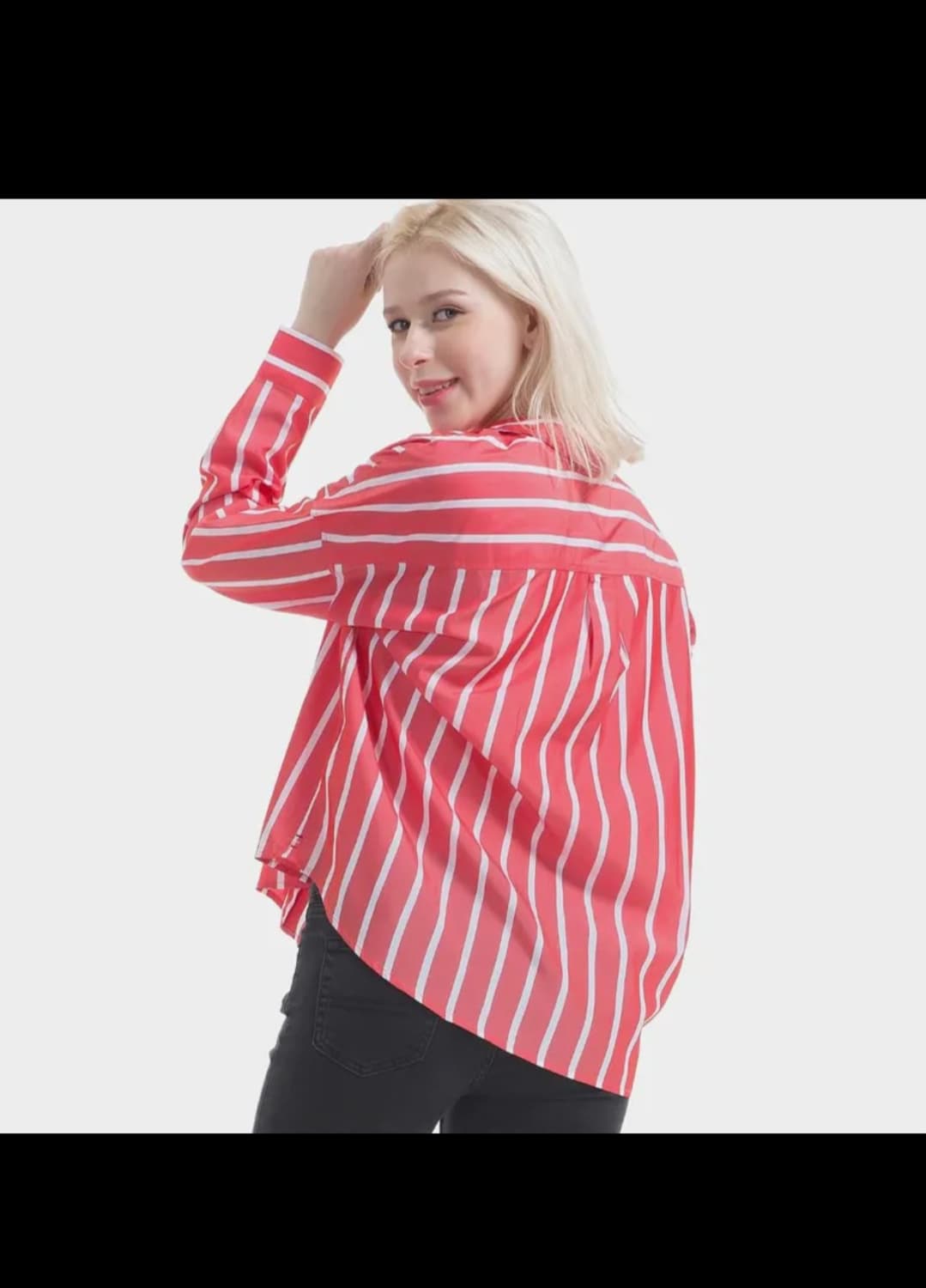 타미진스 루즈핏 스트라이프 셔츠 상품이미지9