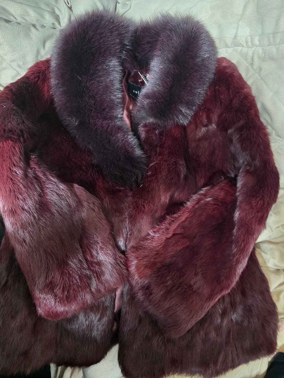 여우털 폭스 래빗 믹스 퍼자켓 천연모피 상품이미지1