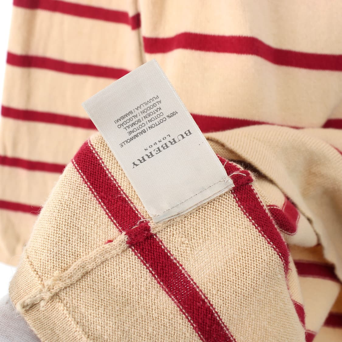 버버리 스트라이프 줄무늬 베이직 레드 니트 상품이미지8