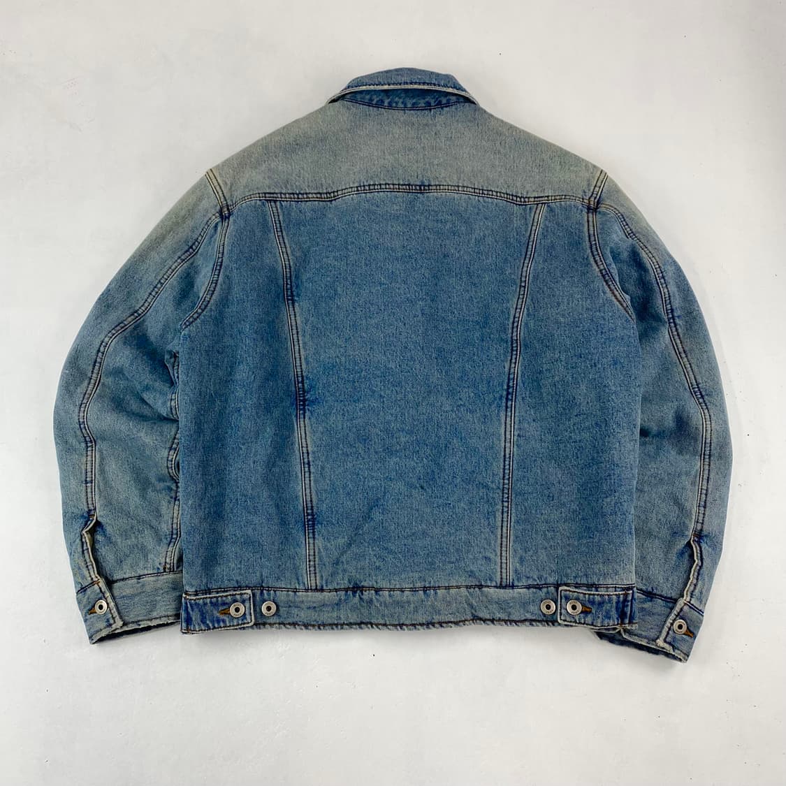 쿠어 머드 다잉 페이드 인디고 누빔 데님 자켓 (103) 상품이미지3