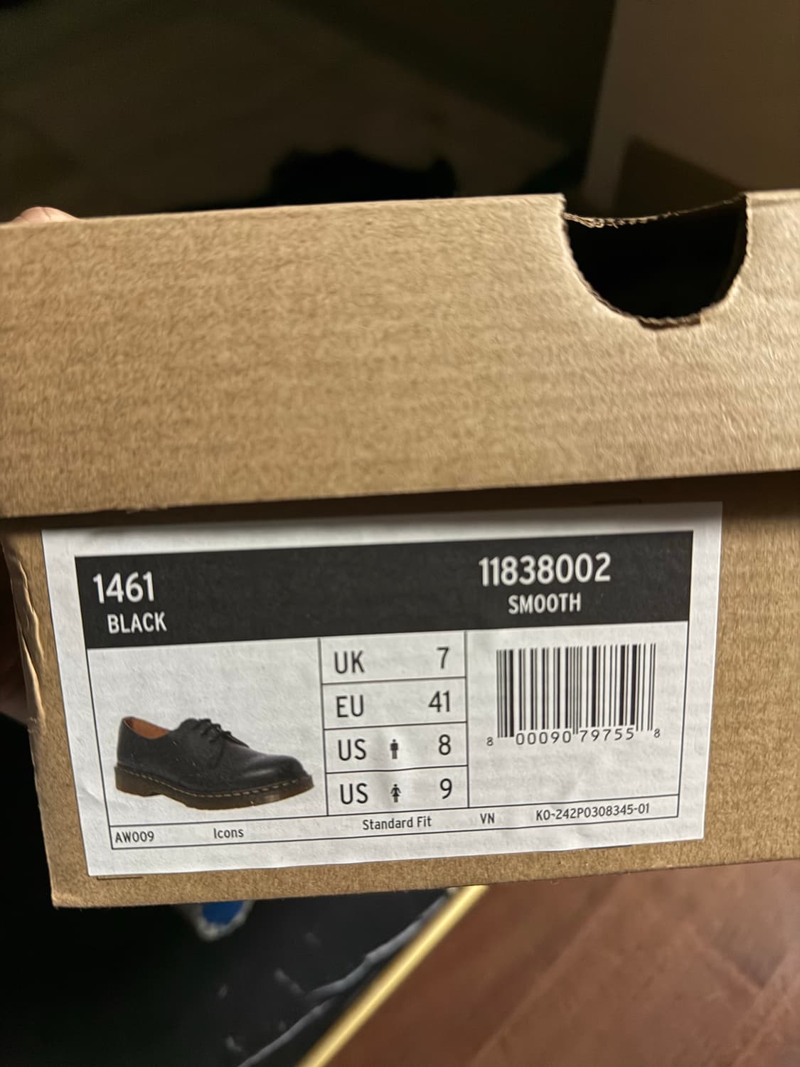 닥터마틴 1461 블랙 스무스 260  상품이미지4