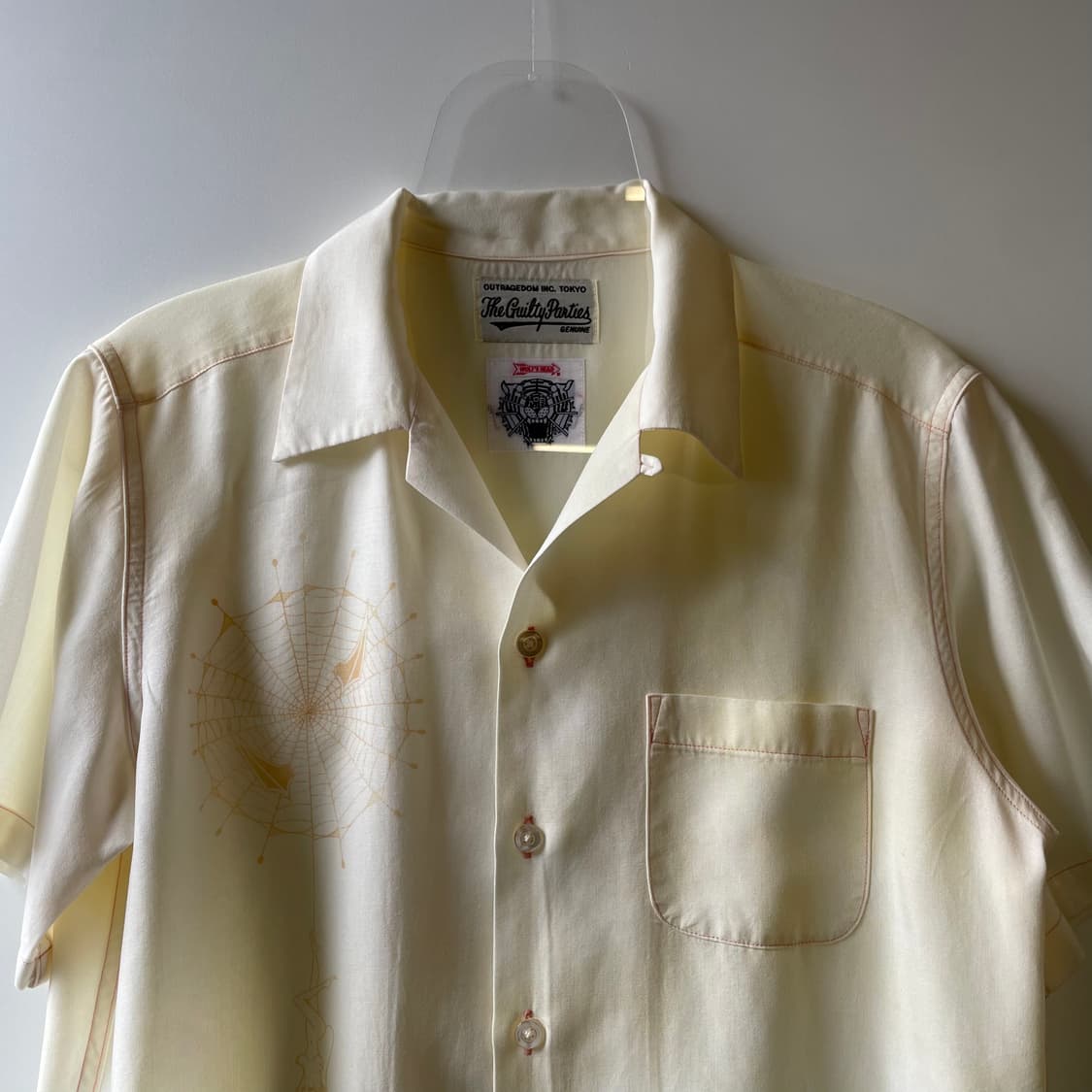 와코마리아 x 울프스헤드 오픈카라 레이온 반팔 셔츠 상품이미지2