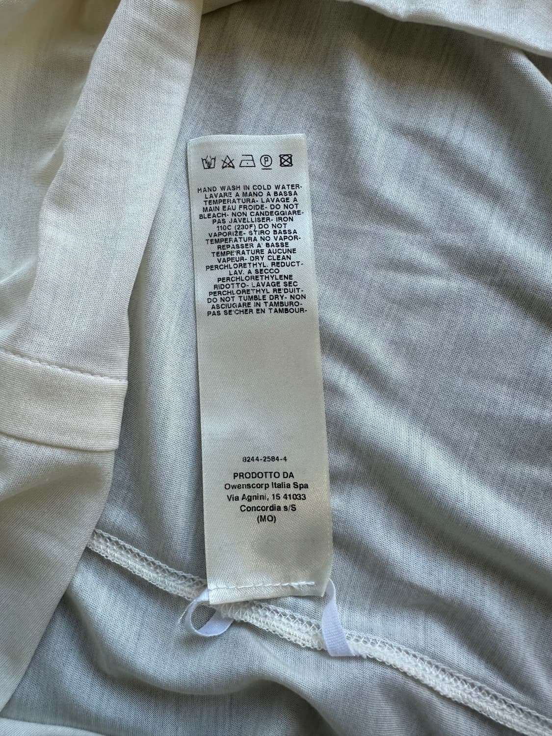 릭오웬스 2017 실크 오버핏 슬리브리스 밀크 상품이미지6