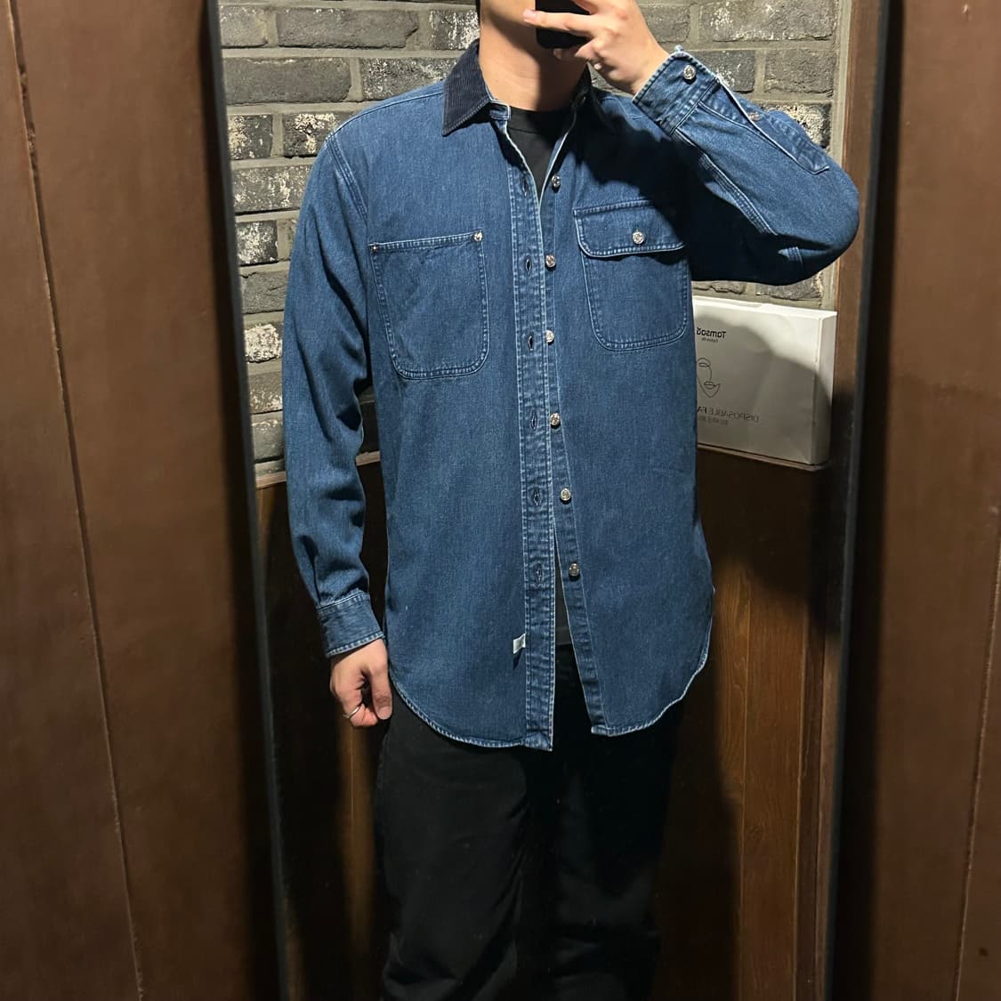 S) 폴로 랄프로렌 코듀로이 배색 데님 던가리 워크 셔츠 상품이미지7