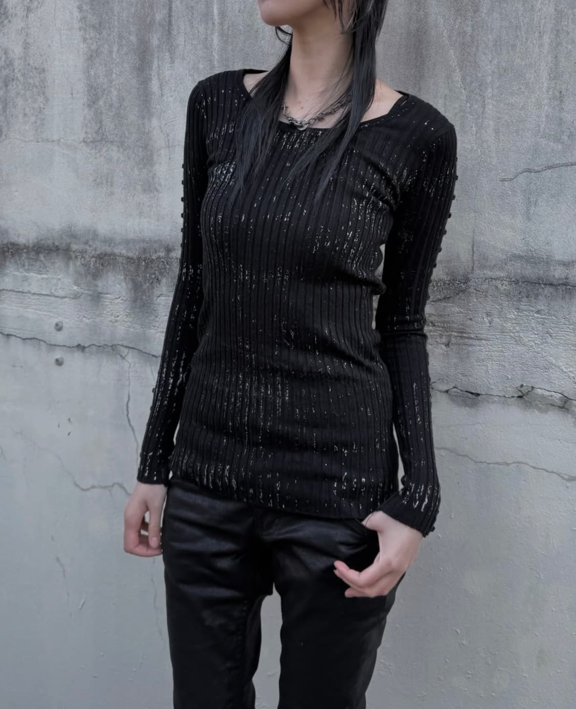 Stud Line Gliter Top 상품이미지3