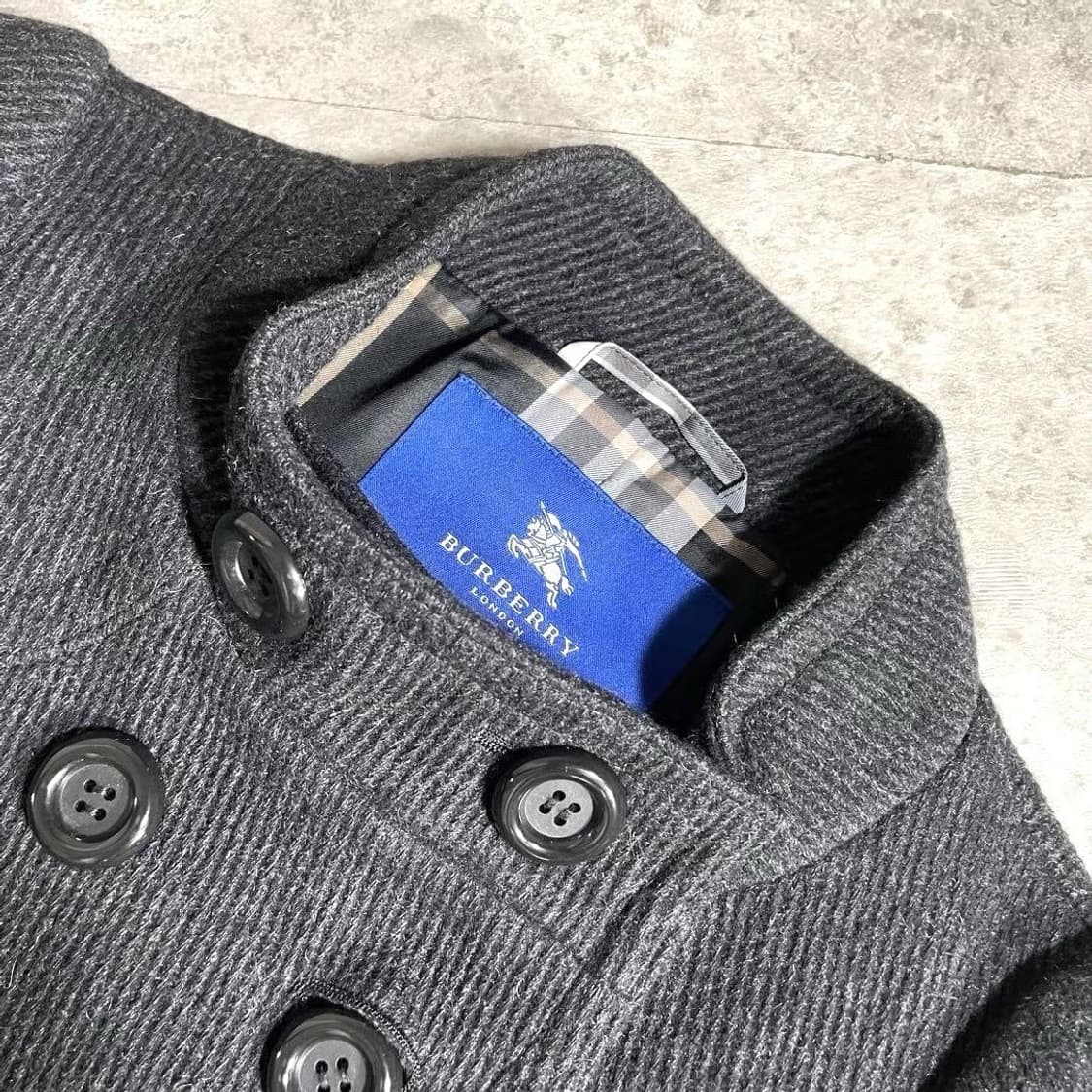 00s 버버리 블루레이블 더블버튼 울 코트 다크그레이 상품이미지4