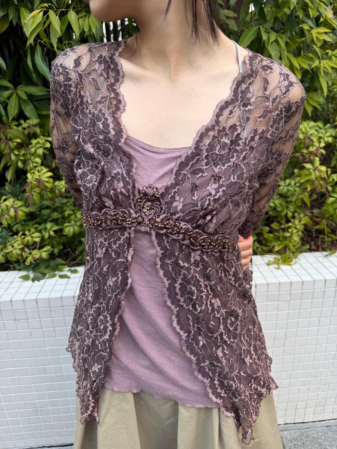 vintage lace pattern top 상품이미지2