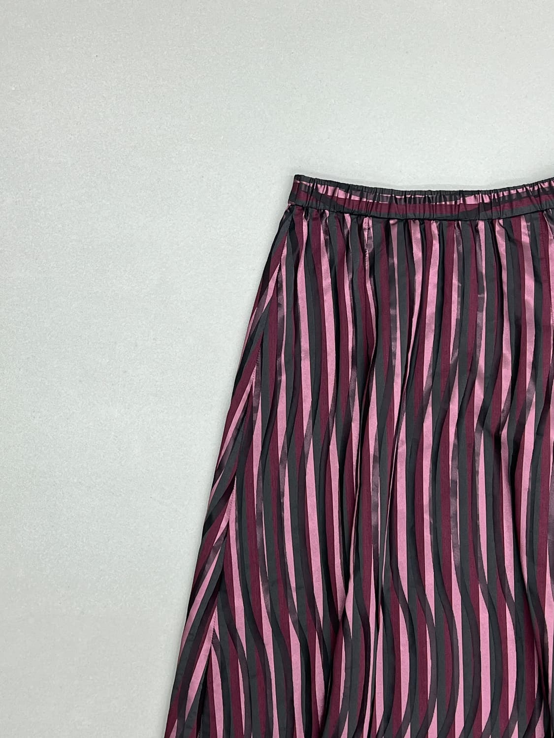 GABARDINE K.T 스트라이프 롱 스커트 상품이미지2