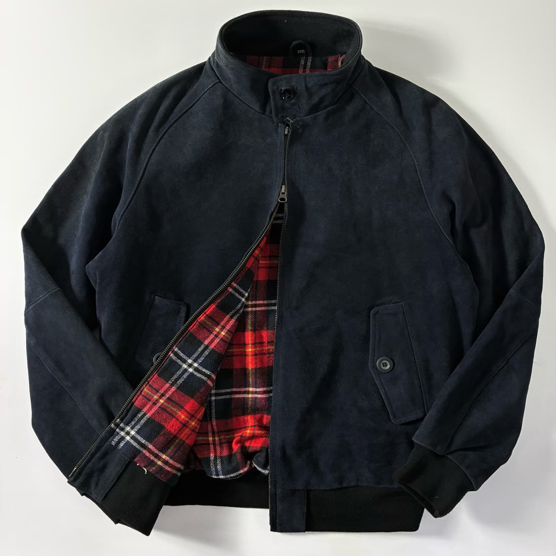 Vintage  스웨이드 네이비 레더 바라쿠다 자켓  상품이미지1