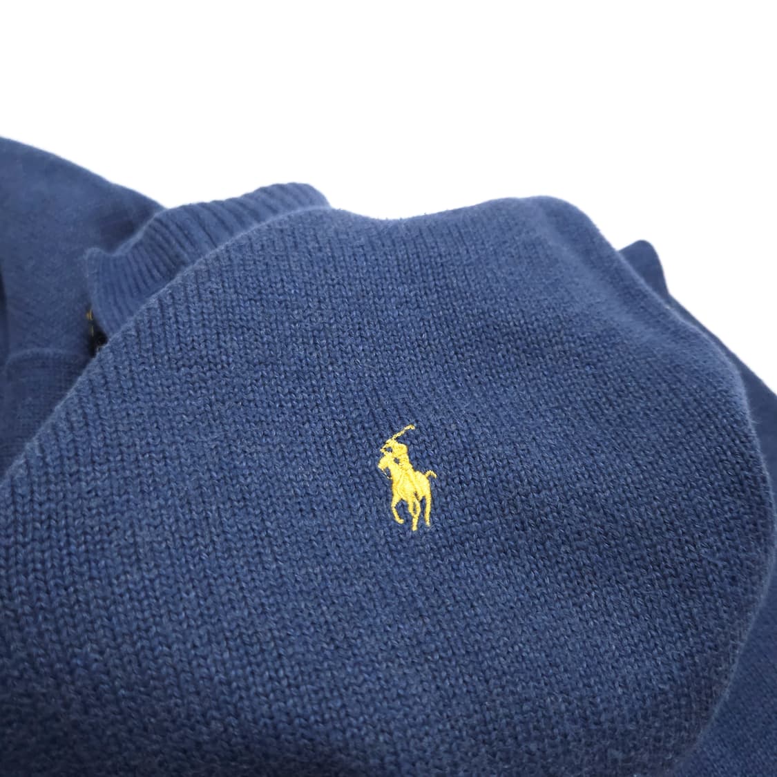 폴로 랄프로렌 버튼 모크넥 니트 스웨터 더스티블루 상품이미지4