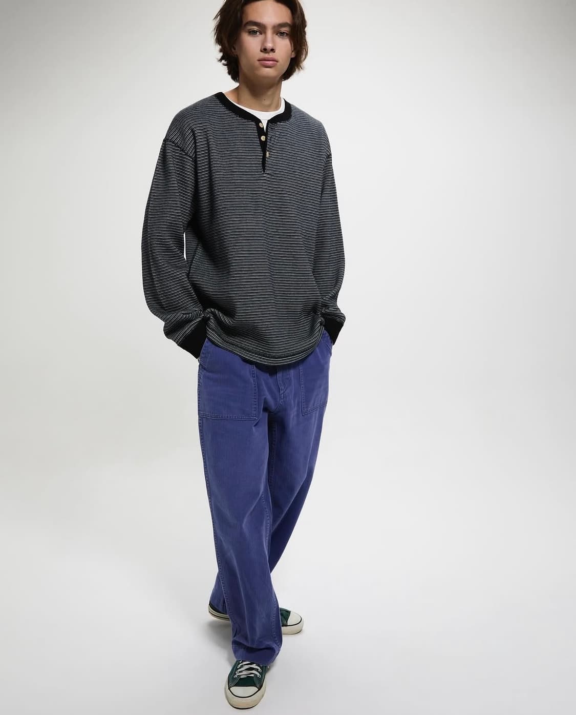 카키스 HBT 베이커팬츠 faded navy L 상품이미지3