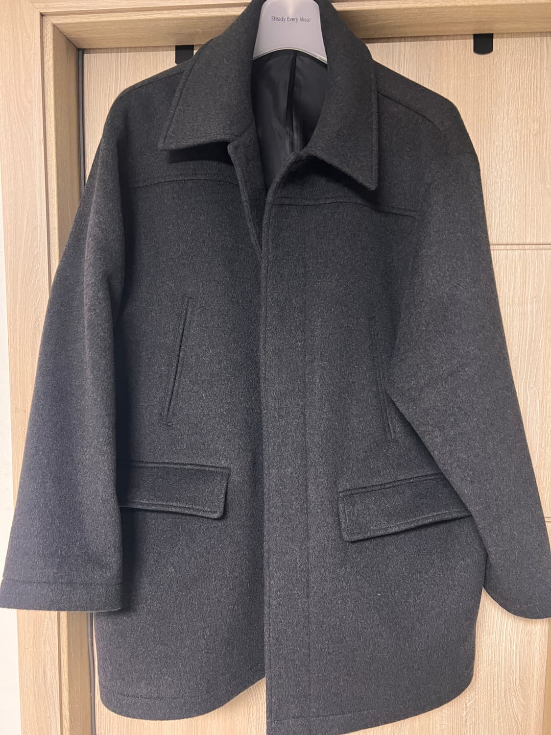 스테디에브리웨어 울 카코트 4 차콜  상품이미지1