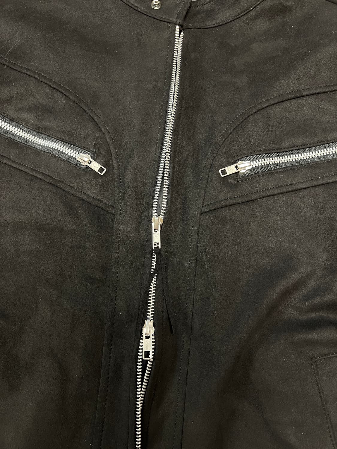 [FREE] 스웨이드 블랙 싱글 라이더 자켓 상품이미지3