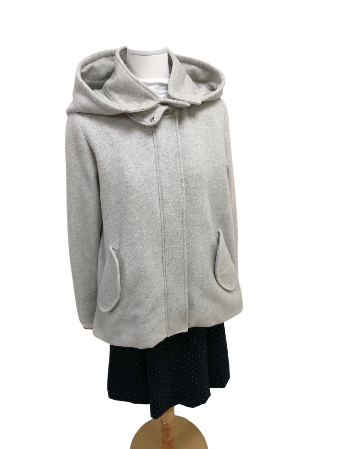 ef-de 라이트 그레이 후드 코트 상품이미지6