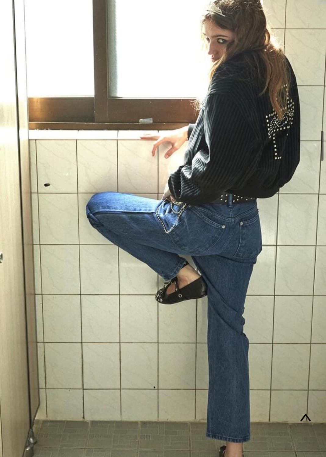 데어드 스트라이프 벨벳 블루종 상품이미지3