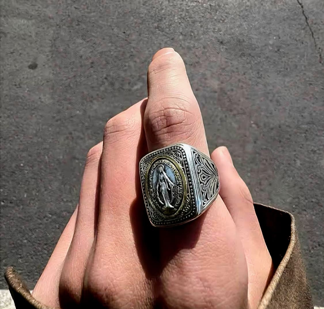 실버925 성모 마리아 은반지 상품이미지1