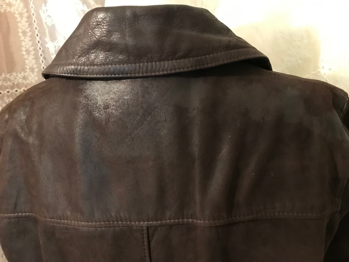 빈티지 루츠 브라운 레더 하프자켓 상품이미지5