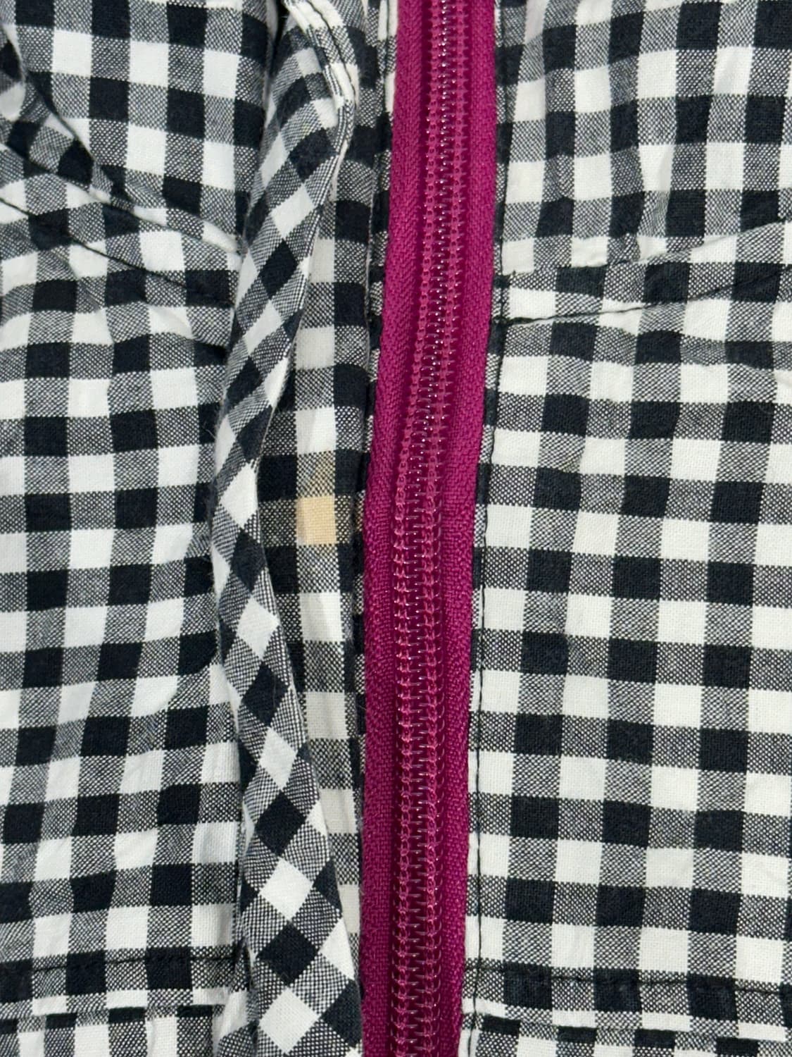 아디다스 블랙 키치 체크 후드 바람막이 자켓 M 상품이미지9