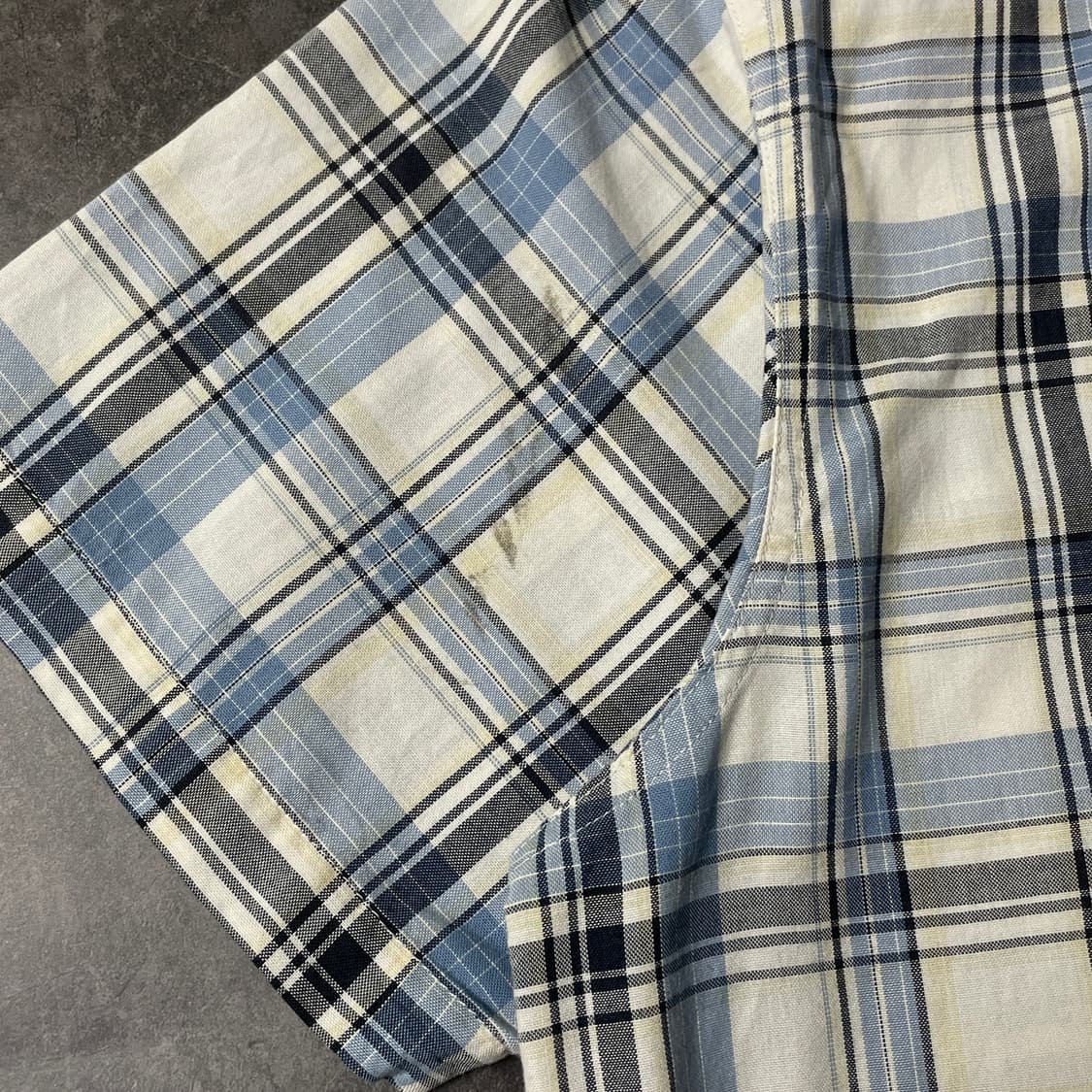 DICKIES 디키즈 빈티지 블루 체크 반팔 워크 셔츠 A00979 상품이미지9