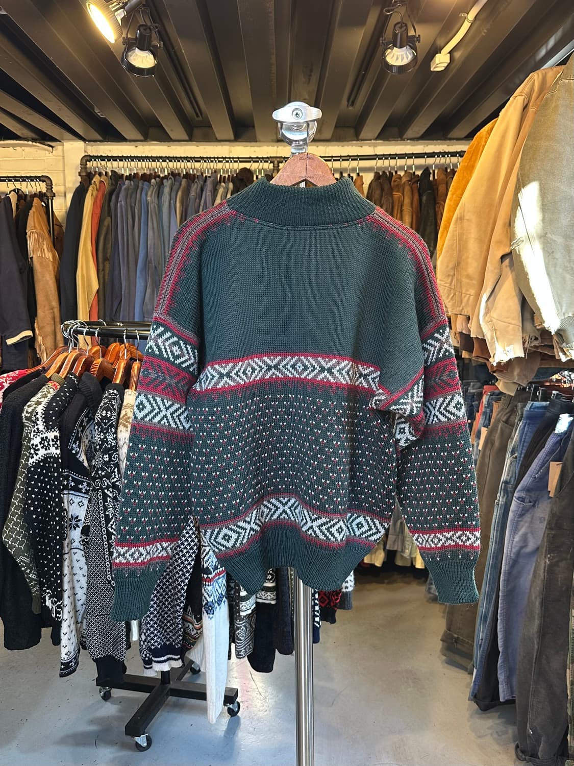 데일오브노르웨이 헤비 울 하프집 노르딕 스웨터 상품이미지2