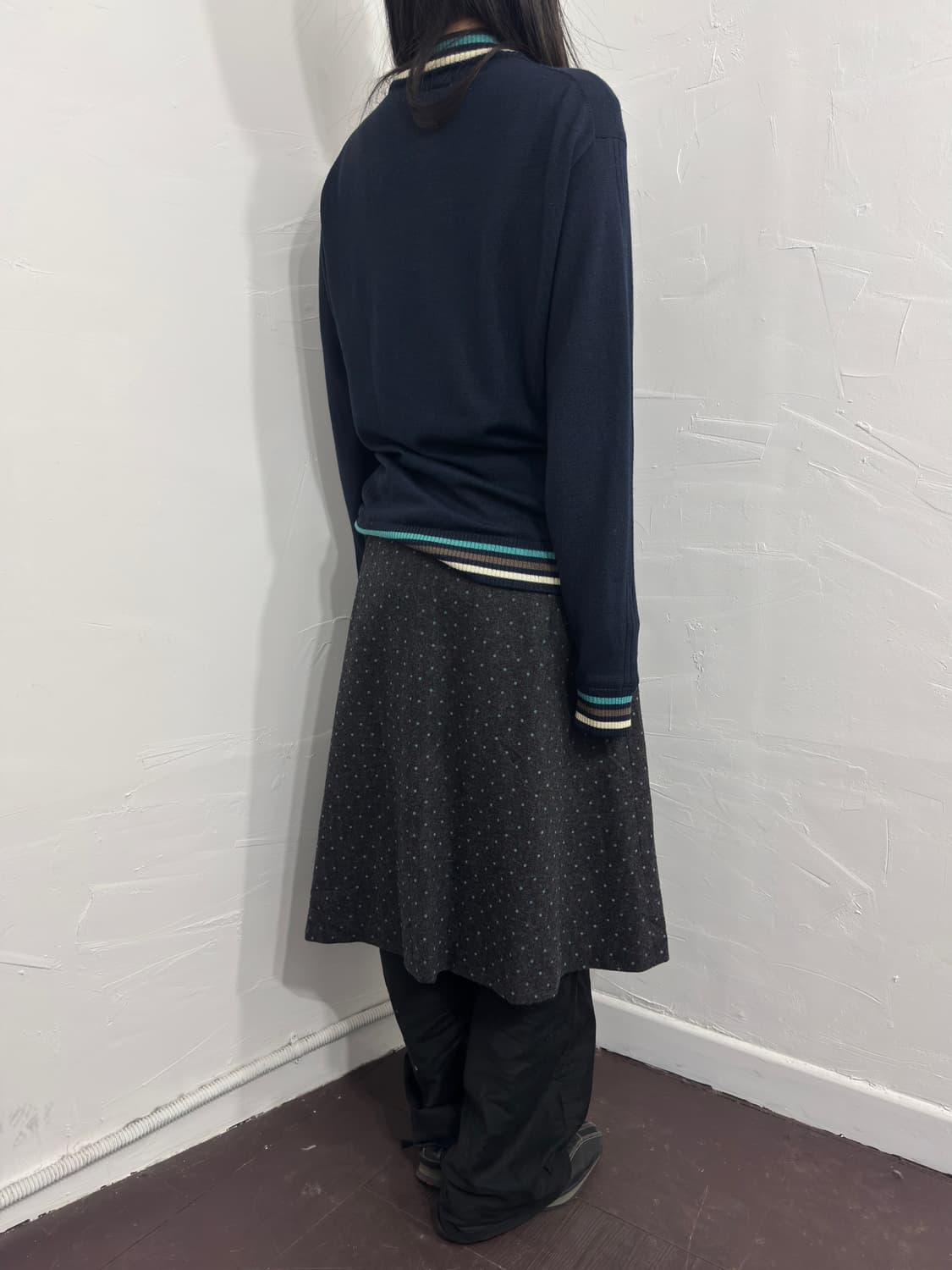 south to south dot wool skirt 상품이미지6