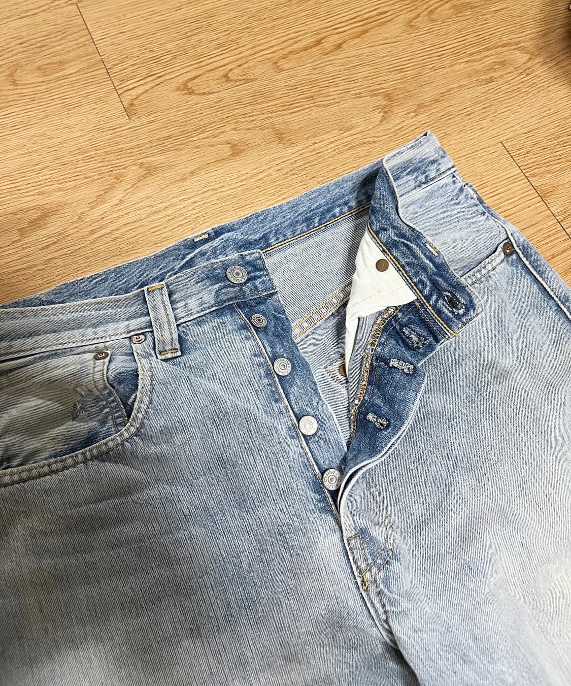 리바이스 lvc 1947 501 연청 데님 34x32 상품이미지6