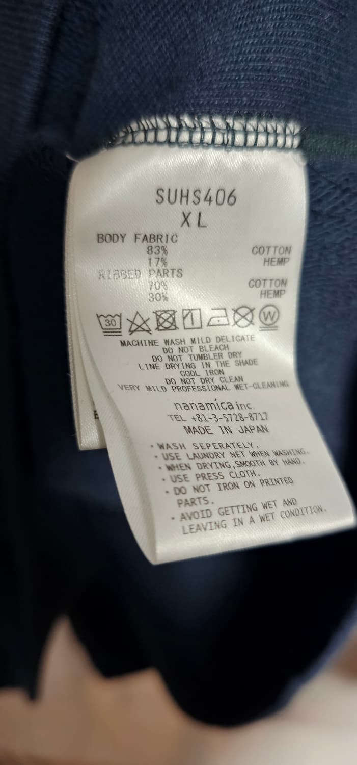 나나미카 OOAL 하프 집업 스웻 네이비 상품이미지3