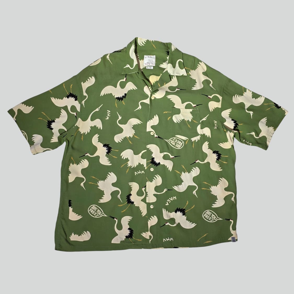 [5]비즈빔 크로스비 셔츠 숏슬리브 히카쿠 라이트 그린 하와이안 셔츠 상품이미지1