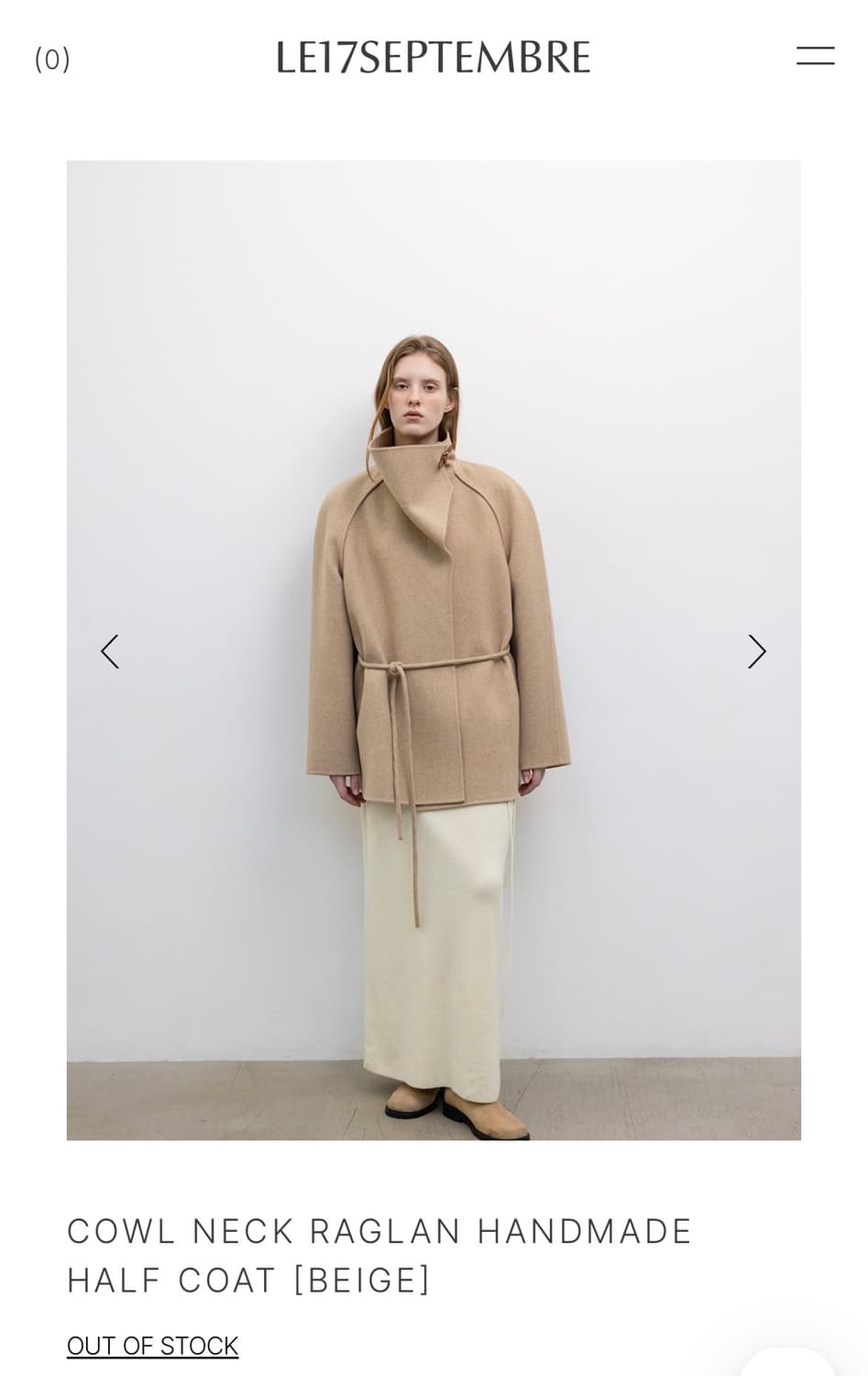 Le17septembre cowl neck coat 르917 코트 상품이미지1