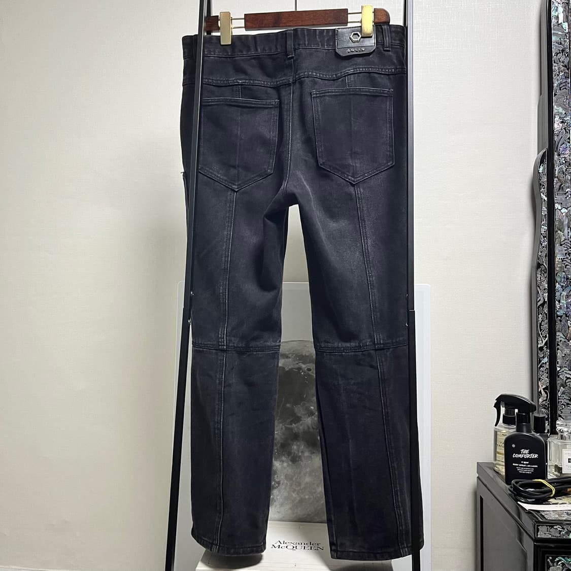 정품 50) 솔리드 옴므 흑청 카펜터 카고 데님 청바지 상품이미지2
