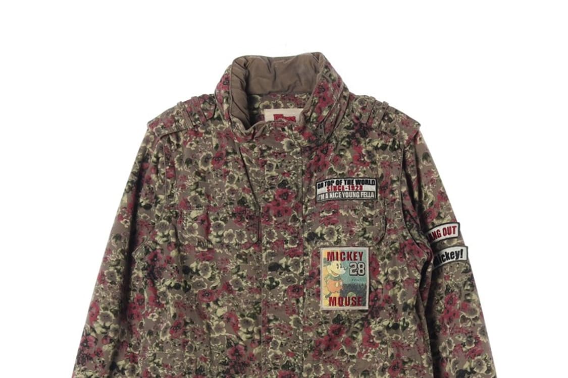 Disney 미키 패치 플라워 패턴 빈티지 아우터 F 상품이미지4