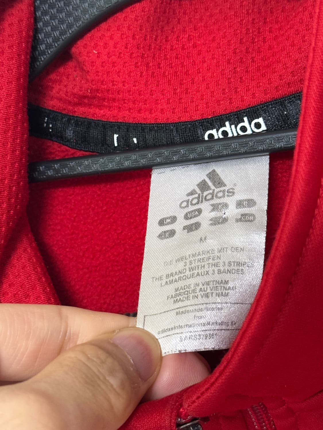 아디다스 레드 져지 안기모 100사이즈 상품이미지3