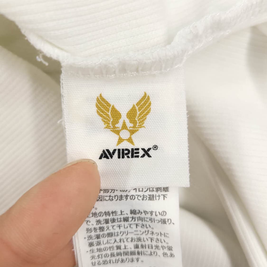 AVIREX WHITE RIBBED SHORT SLEEVE 상품이미지8