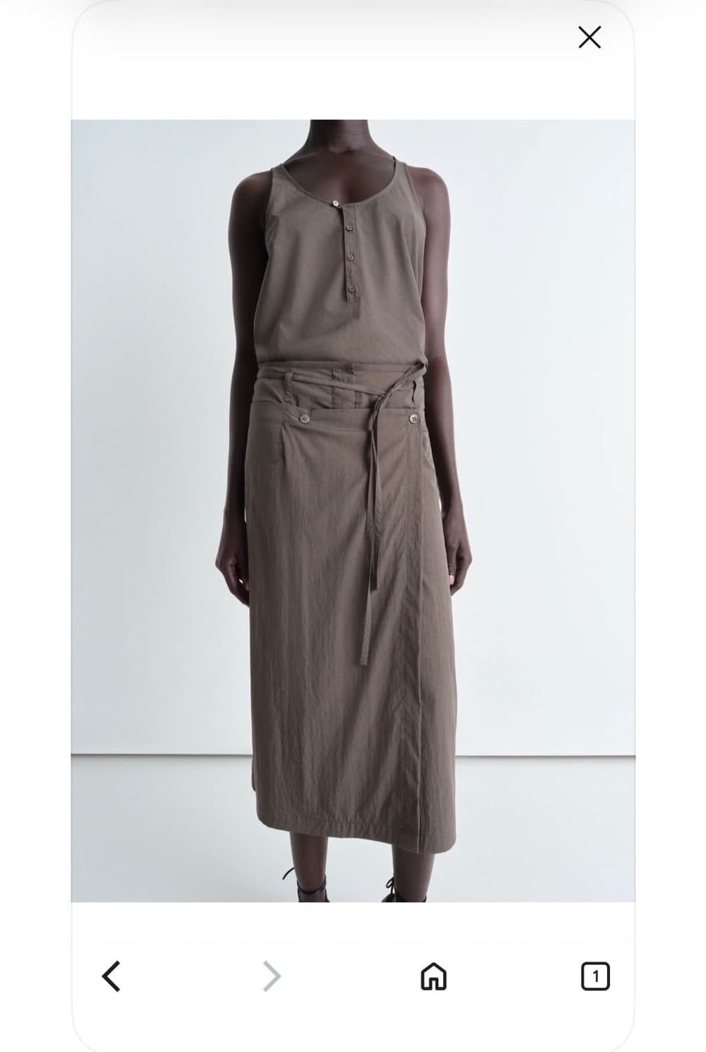 Lemaire 컨버터블 미디 스커트 상품이미지1