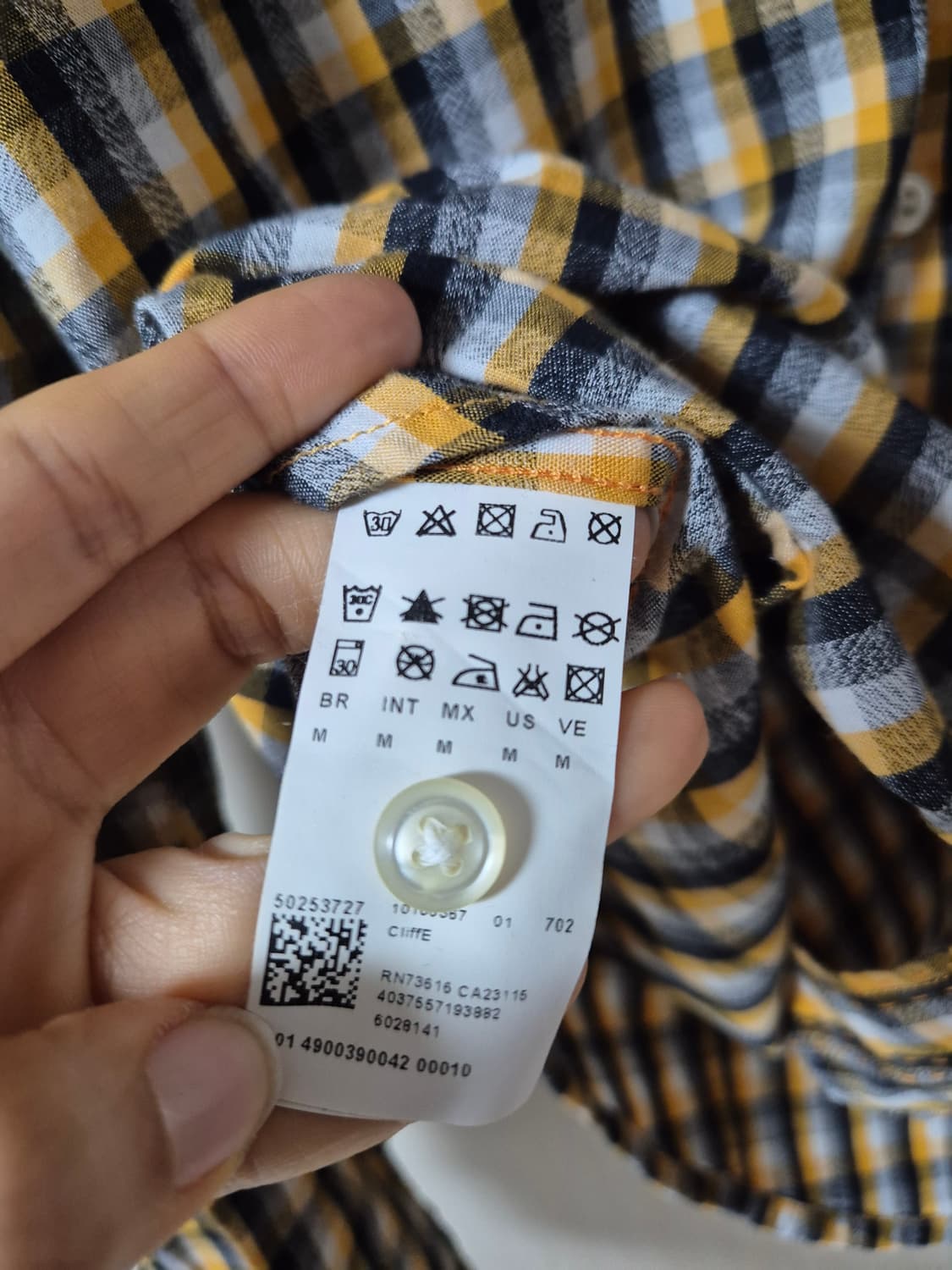 휴고보스 체크 셔츠 체크남방 M 남성 상품이미지8