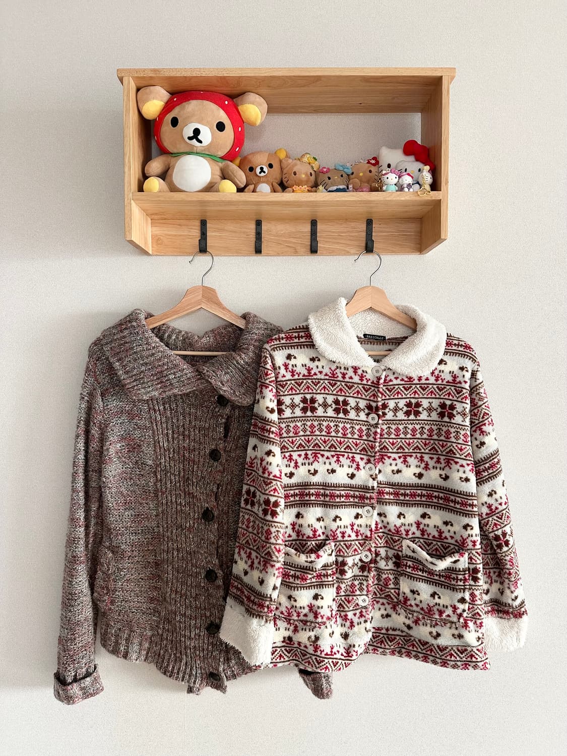 jpn 하구미 스즈코 모리걸 너드 히피 니트 가디건 상의 상품이미지1