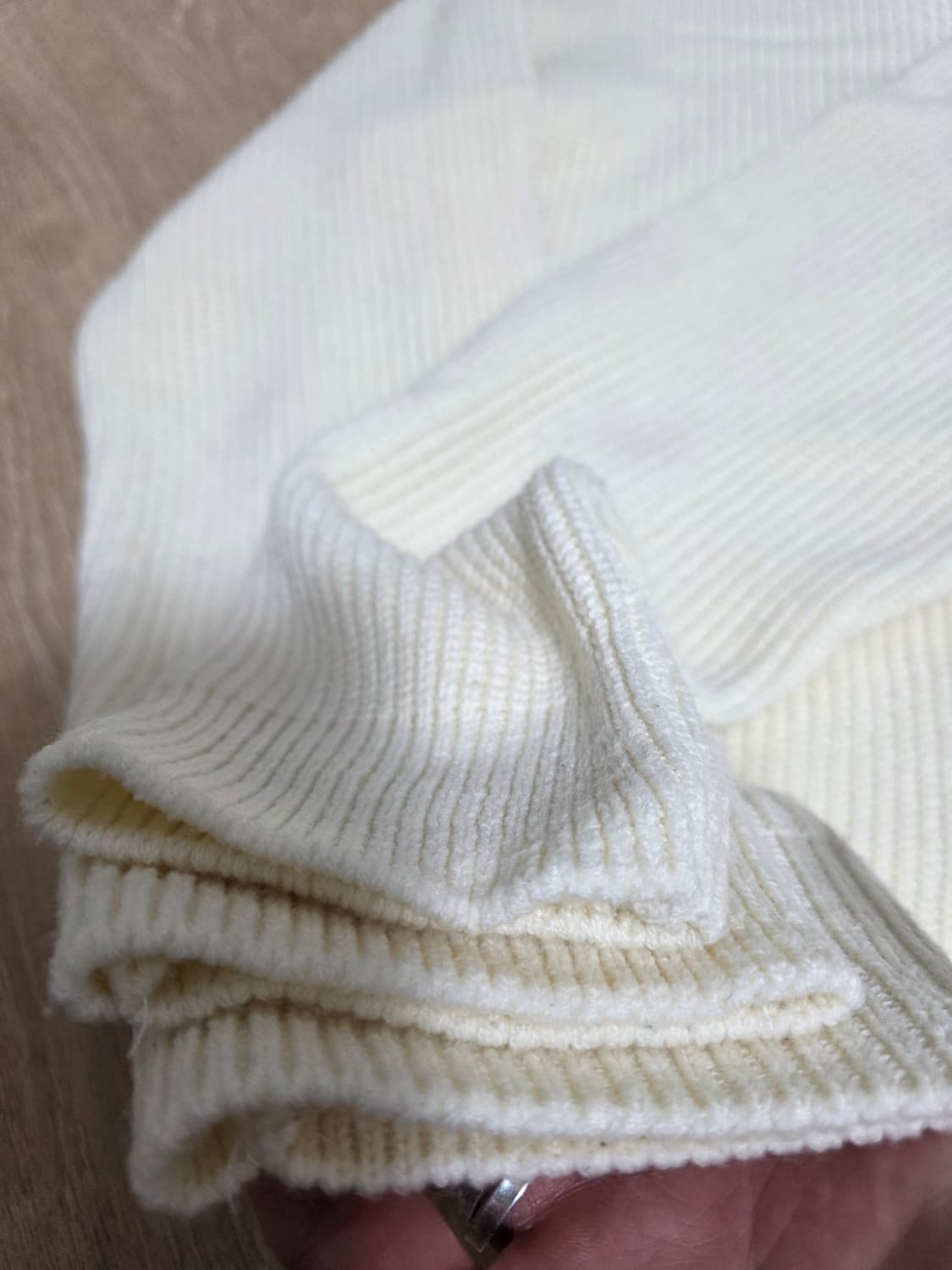 수아레 워셔블 하찌 니트 아이보리 L 상품이미지5