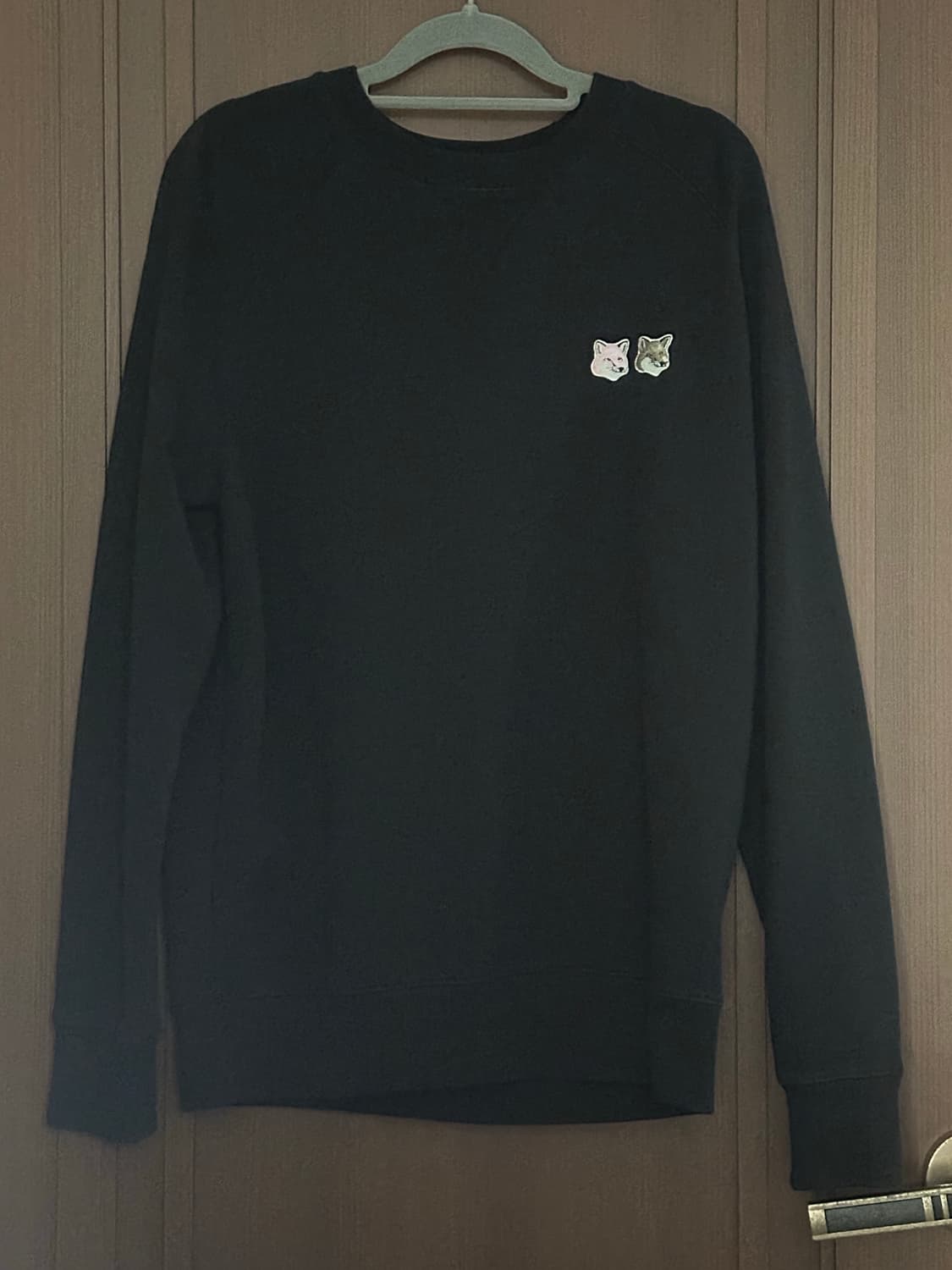 메종 키츠네 모노크롬 폭스 헤드 패치 클래식 스웻셔츠 블랙 상품이미지3