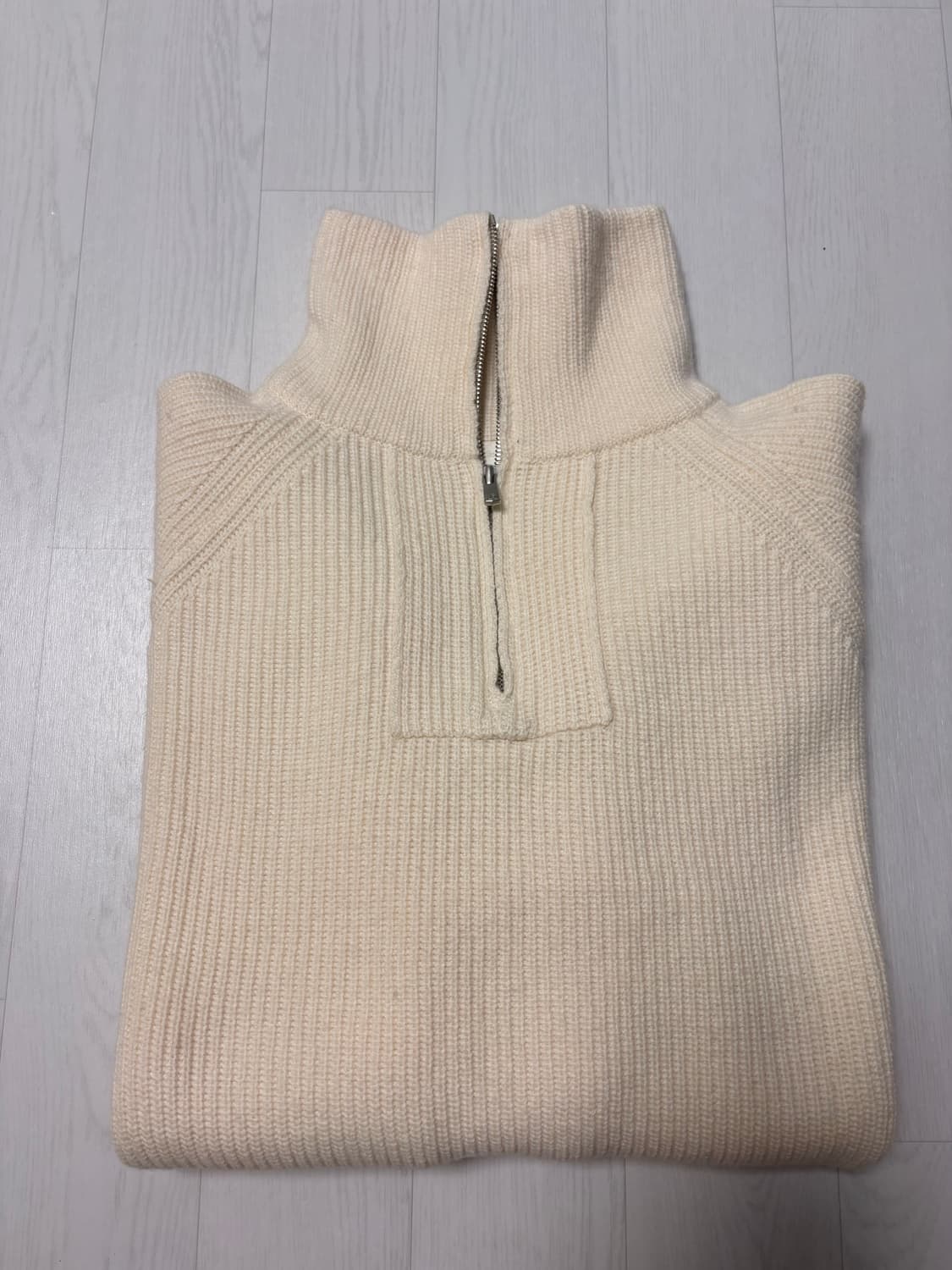 Worthwhile Movement 하프집업 니트 아이보리 2 상품이미지5