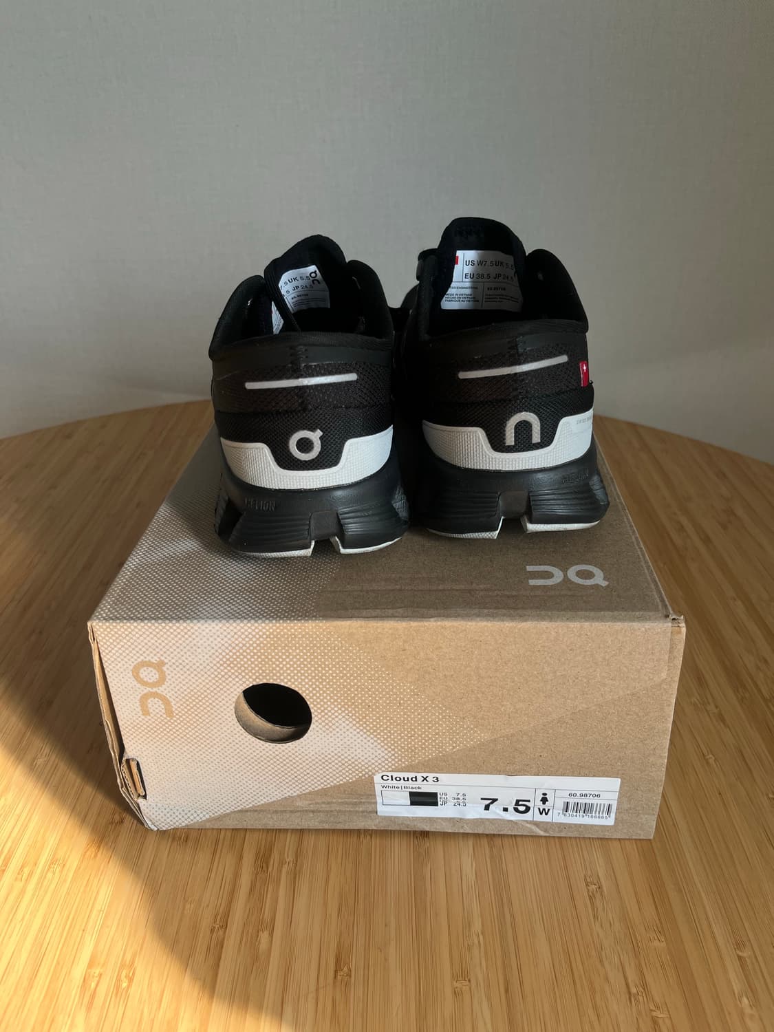 (1회 착용))On 온러닝 Cloud X3 블랙 245  상품이미지4