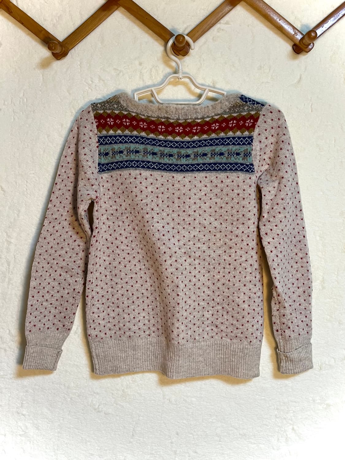 빈티지 하구미 도트 니트 가디건 상품이미지2