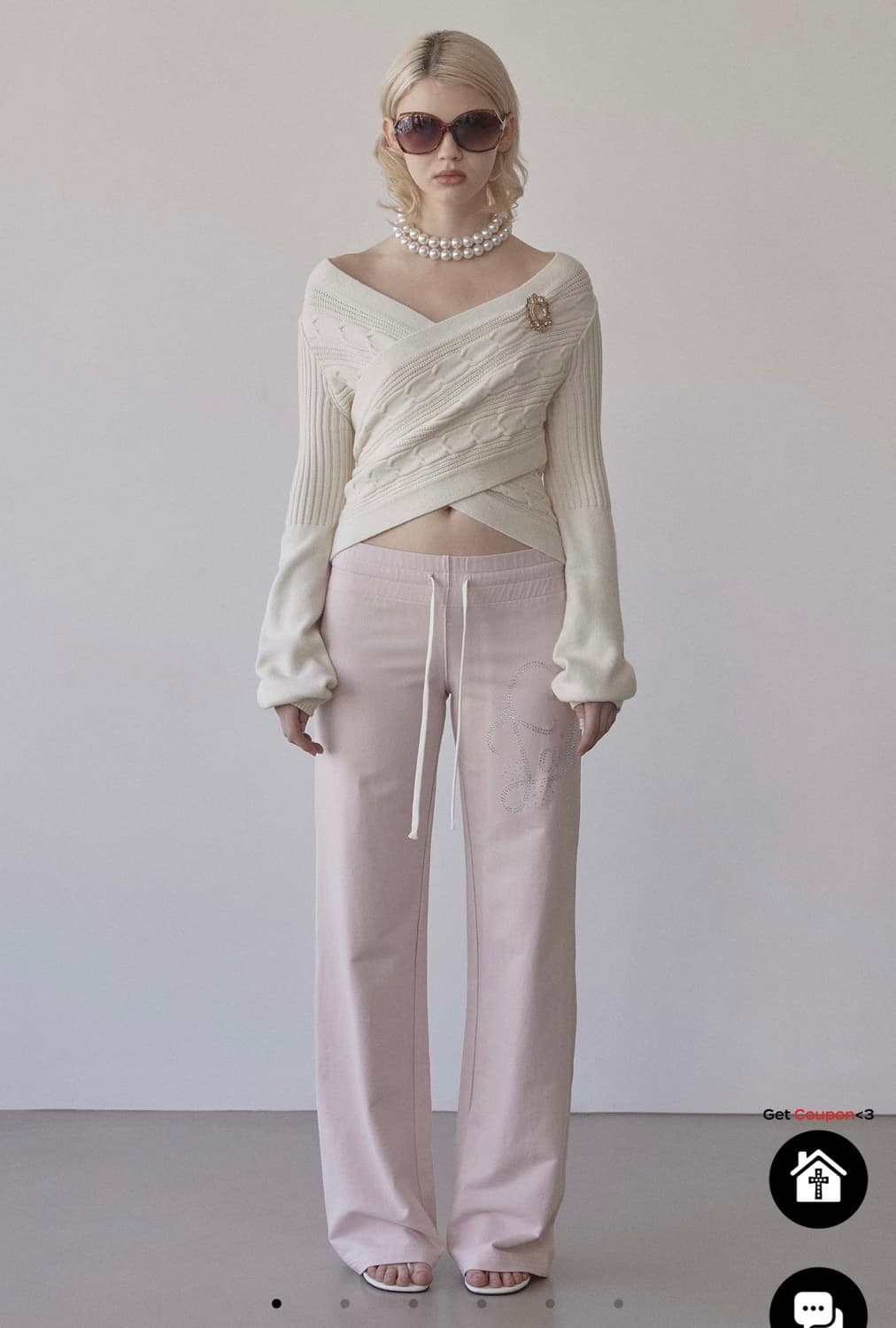 스컬프터 트랙팬츠 베이비핑크 XS 상품이미지2