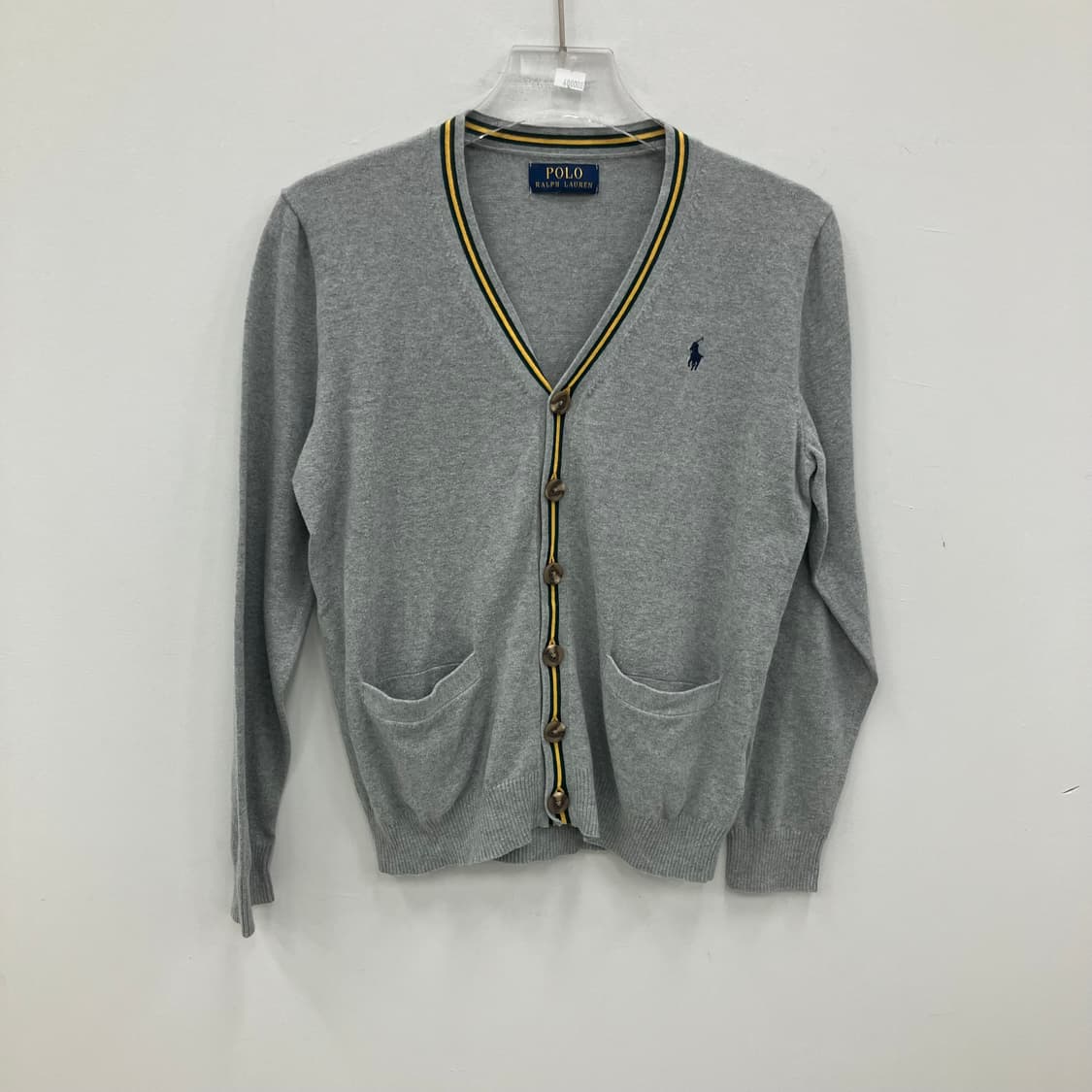 폴로 랄프로렌 그레이 V넥 가디건 상품이미지1
