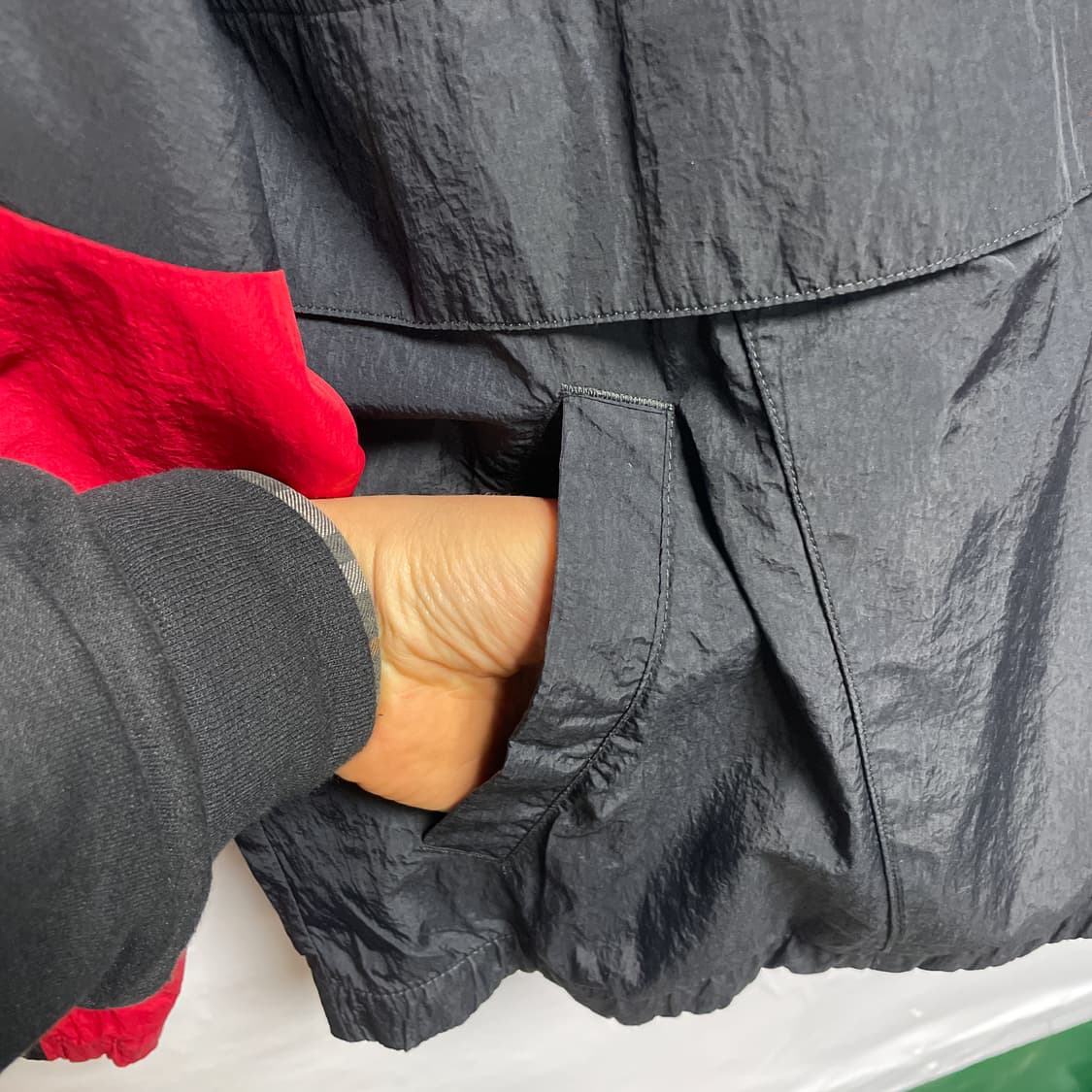 나이키 조던 점프맨 블랙/레드 나일론 아노락 후드 상품이미지9