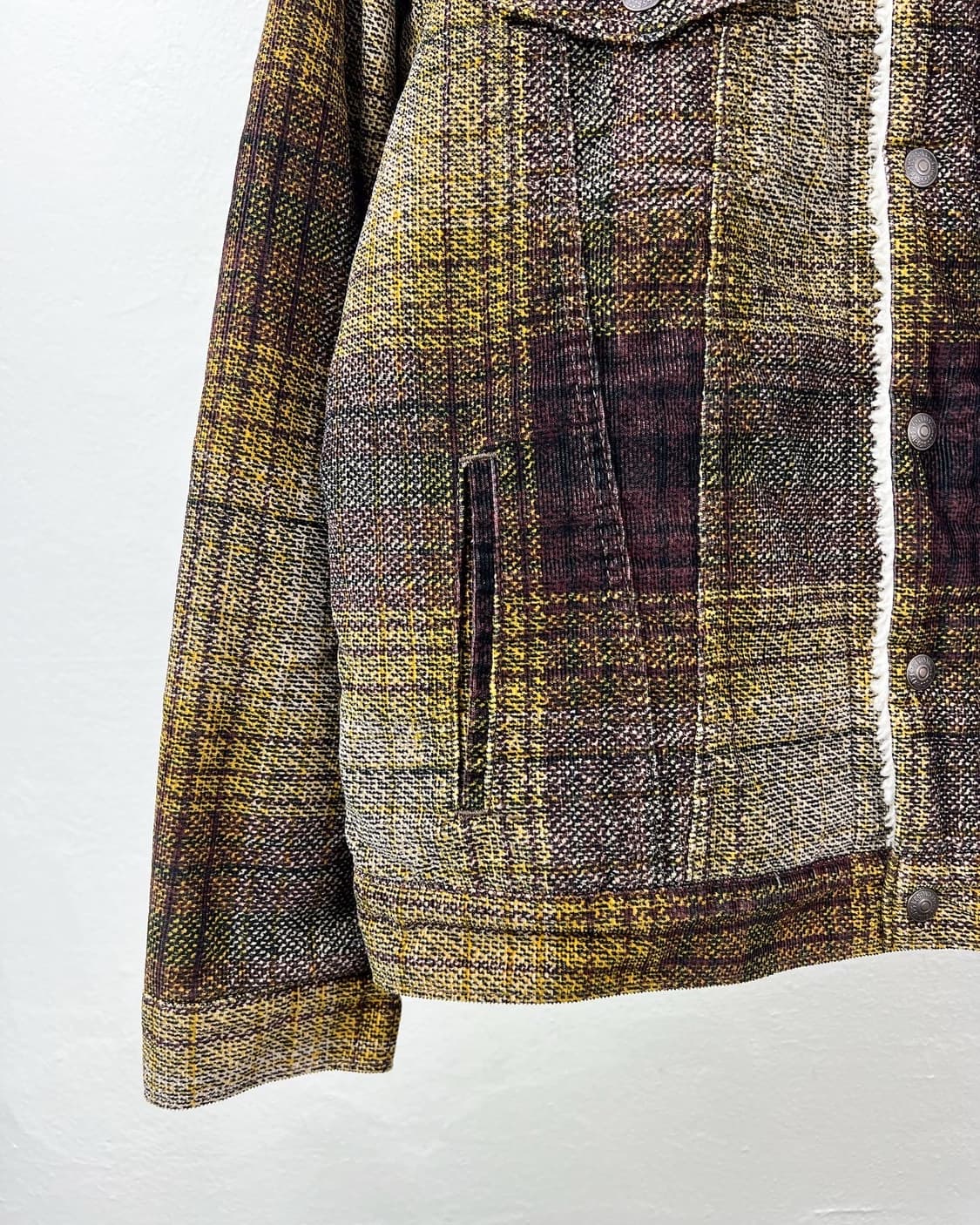 리바이스 옐로우 체크 플리스 트러커자켓 상품이미지3