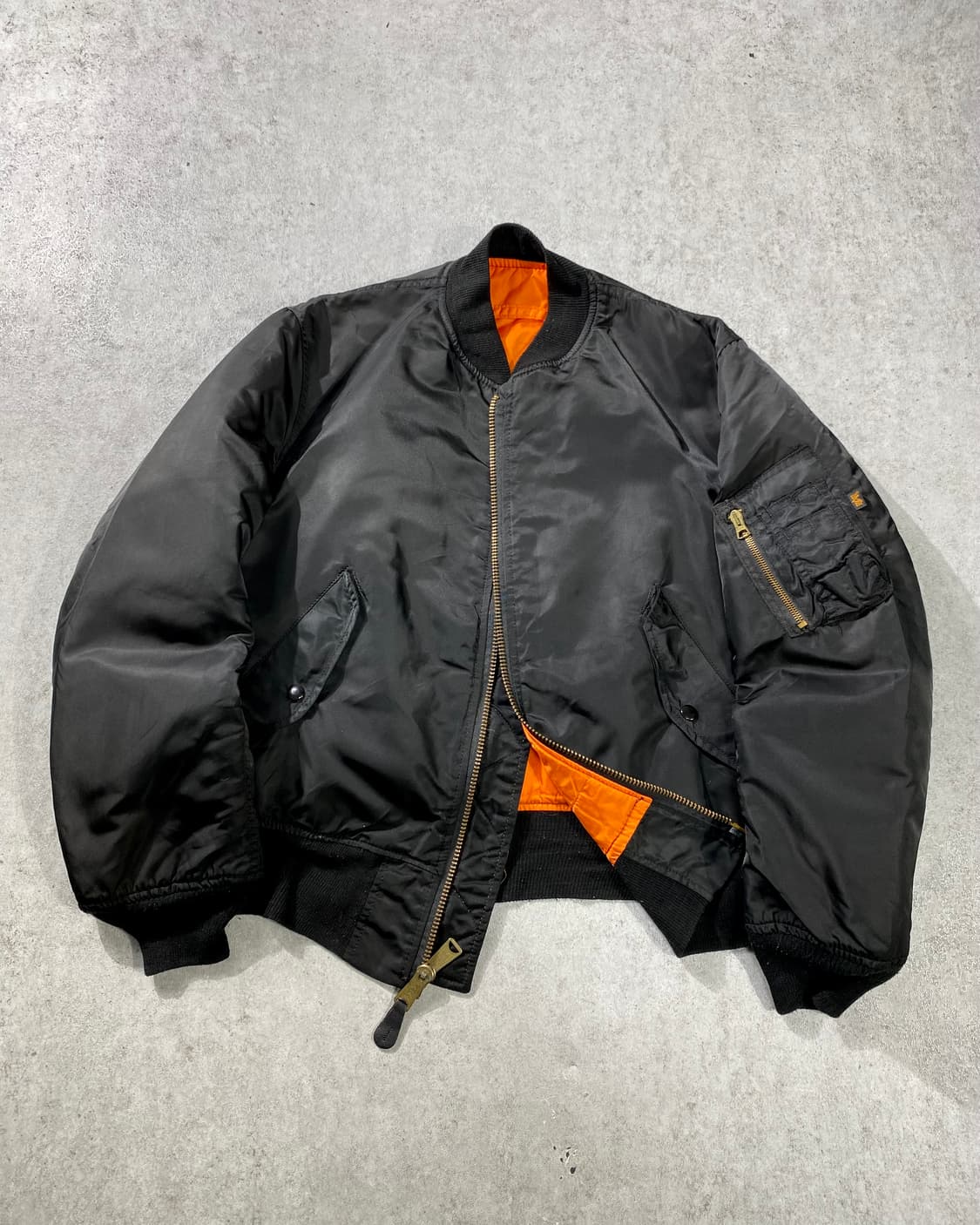 [M] 90s USA 알파인더스트리 MA-1 플라이트 자켓 상품이미지1