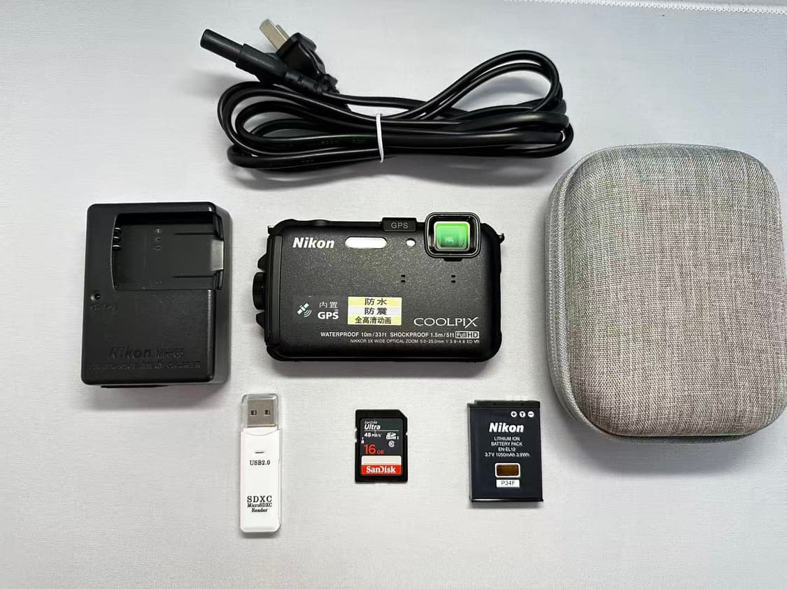 （S급）니콘 쿨픽스 aw100（aw110) 블랙 빈티지 디카 상품이미지9