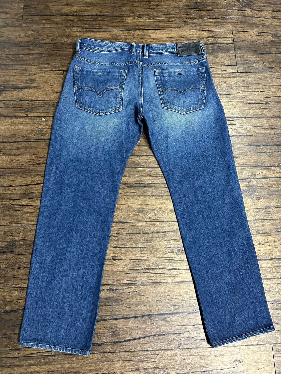 디젤 DIESEL ZATHAN 0073I 워싱 스트레이트 데님 팬츠34 상품이미지6