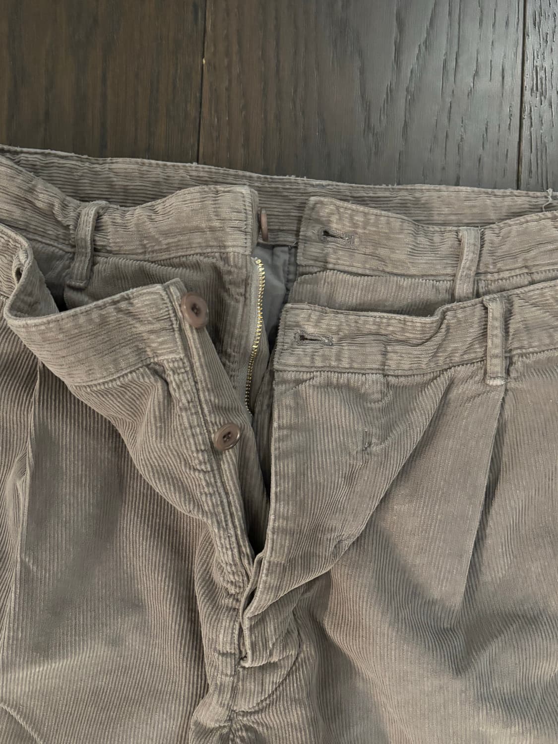 ÉÉ 더블 웨이스트 코듀로이 바지 (M) 상품이미지3