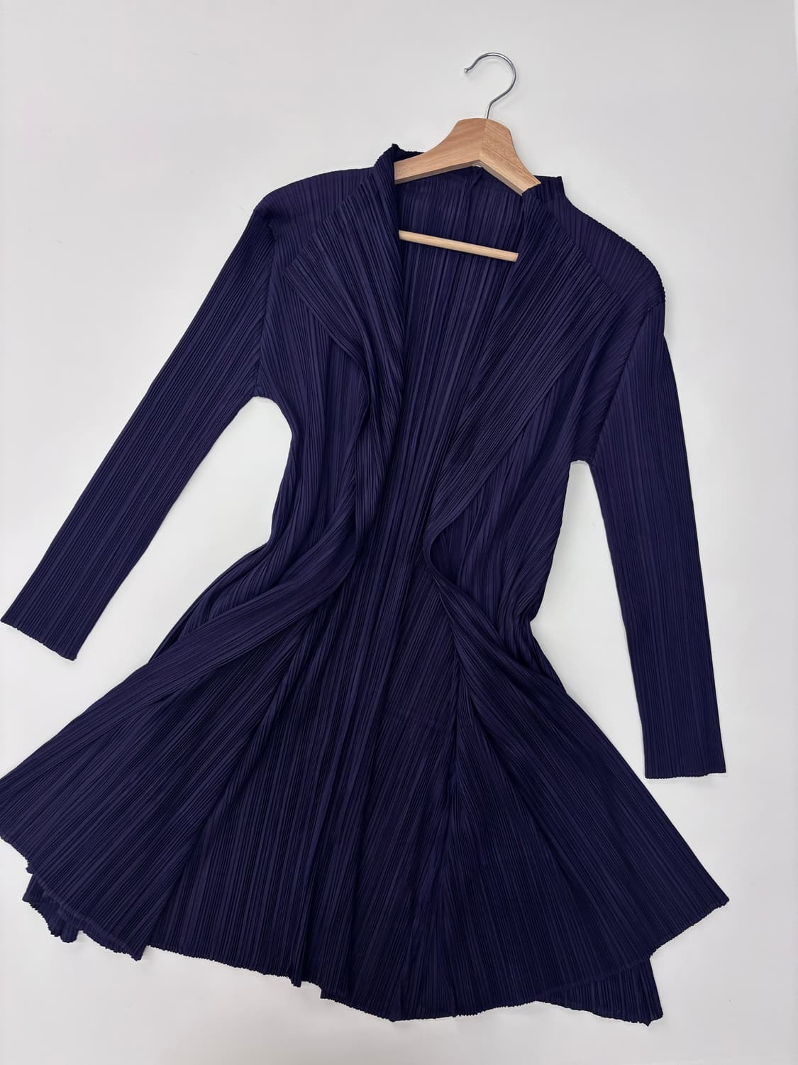 Pleats Please 플리츠플리즈 퍼플 오픈 롱 가디건 상품이미지5